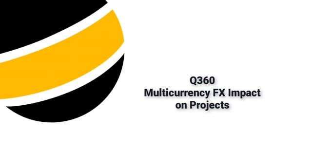 Multi-currency FX impact on Project