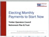 Monthly payment election process