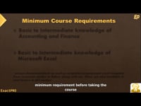 2. Minimum Requirements for the Course