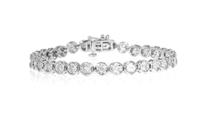 3.00 ct. t.w. Bezel-Set Diamond Tennis Bracelet in Sterling Silver