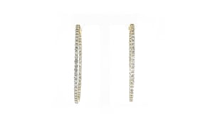6.50 ct. t.w. Diamond Inside-Outside Hoop Earrings in 14kt Yellow Gold