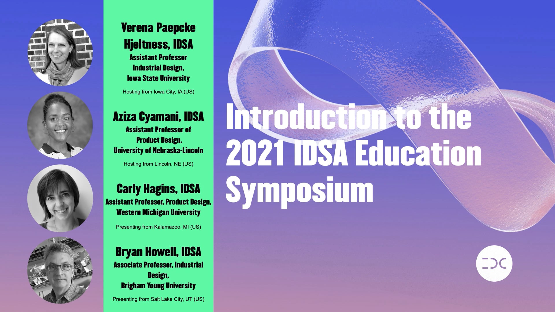 IDC 2021 - Track 2 - IDSA Education Symposium Introduction