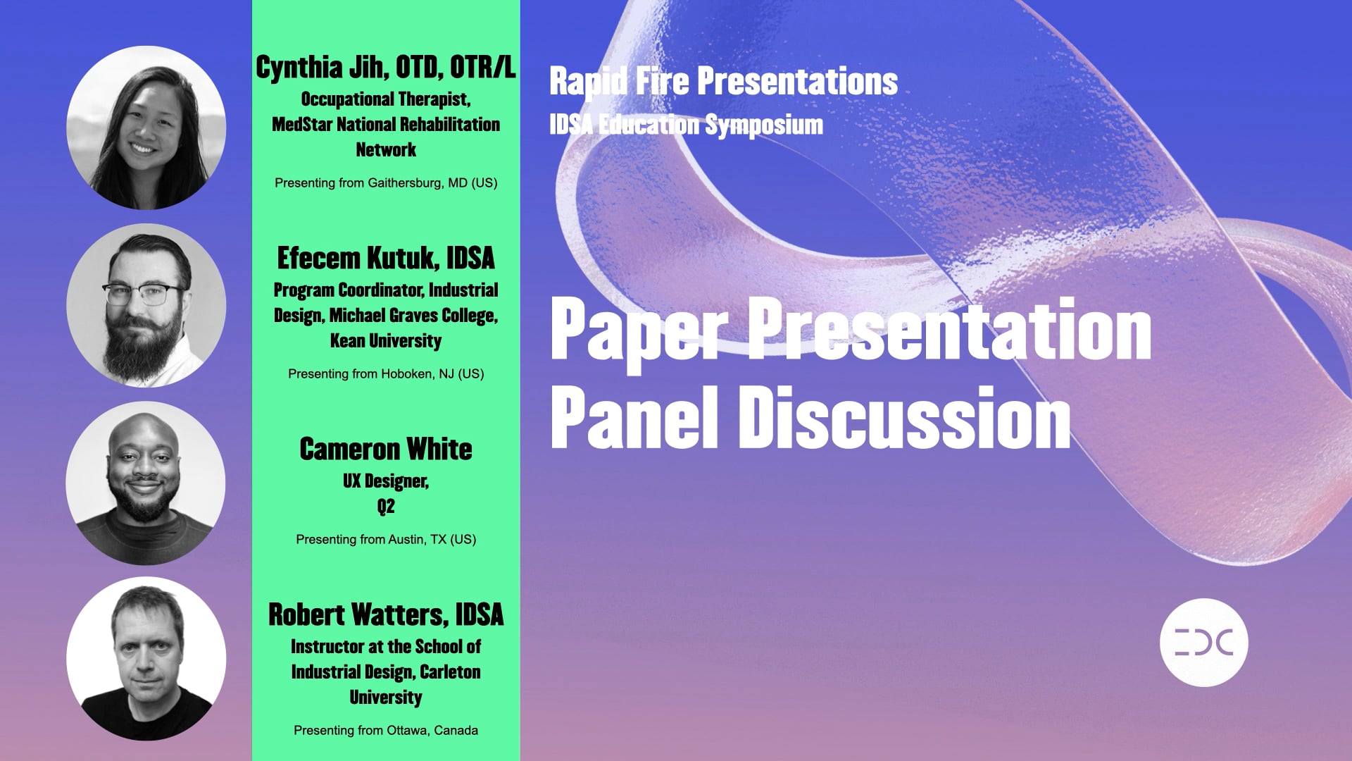 IDC 2021 - Paper Presentation Panel Discussion 1