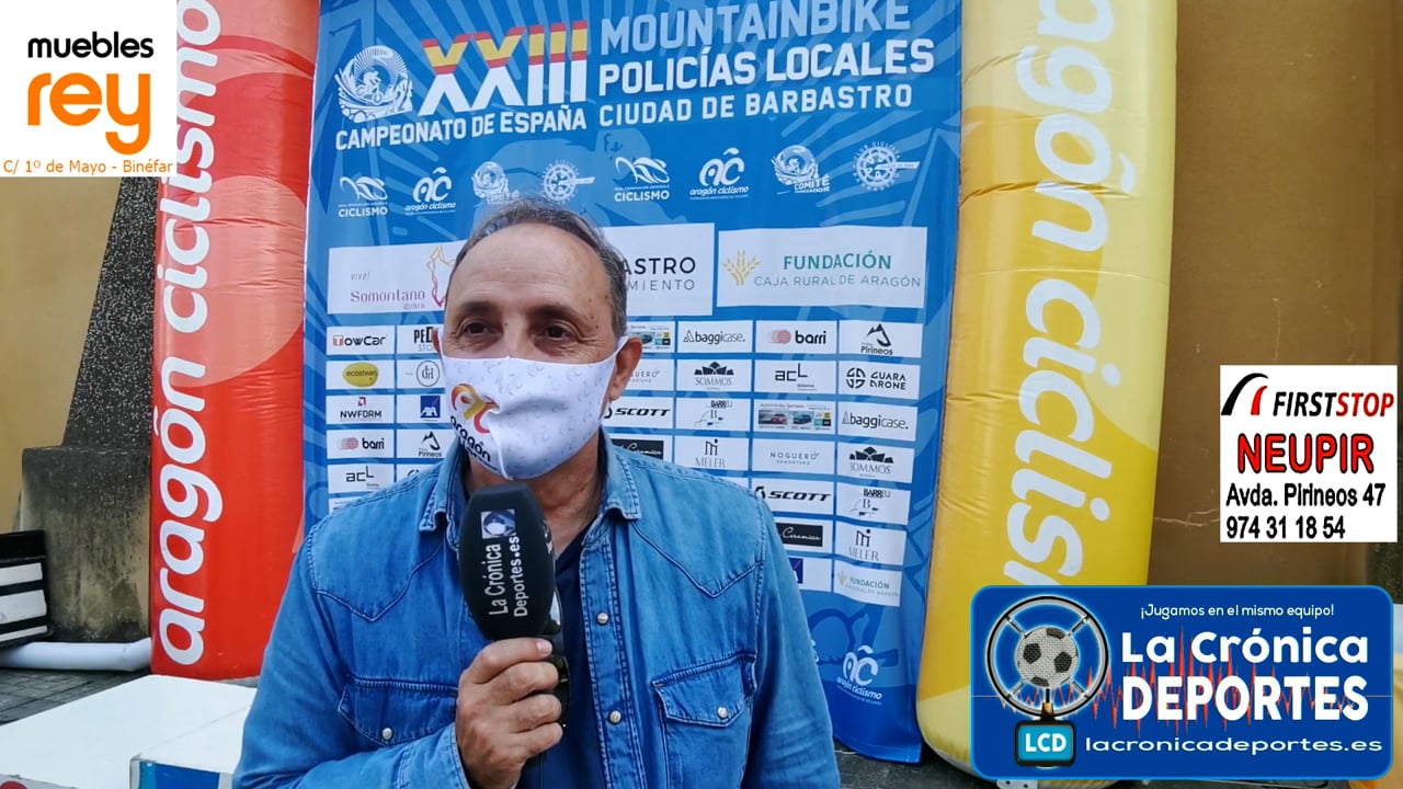 LUIS MARQUINA (Presidente Federación Aragonesa de Ciclismo)  23 EDICIÓN DE MOUNTAINBIKE PARA POLICIAS LOCALES.  Campeonato de España Ciudad de Barbastro / 25.09.2021