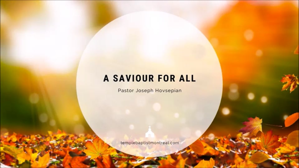 A Saviour for All
