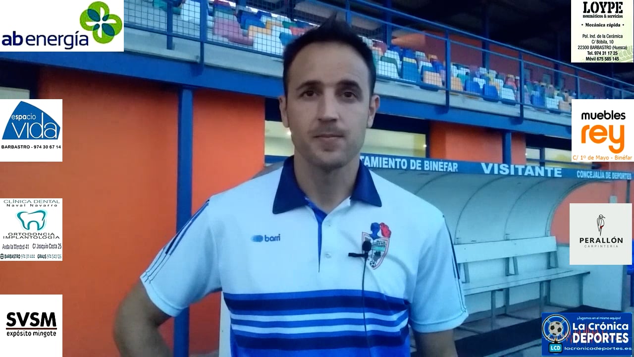 David Giménez (Entrenador CD Binéfar) CD Binéfar 1-1 SD Borja / J 4 / 3ª División