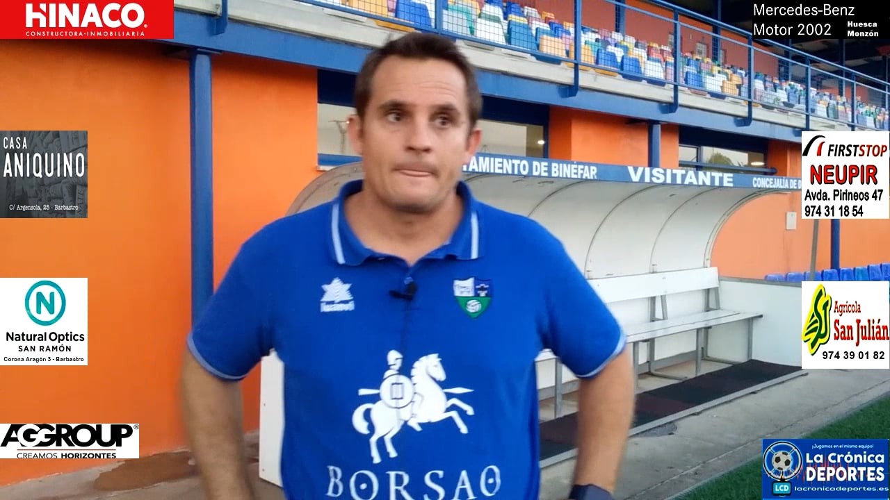 Quique Benedí (Entrenador SD Borja) CD Binéfar 1-1 SD Borja / J 4 / 3ª División