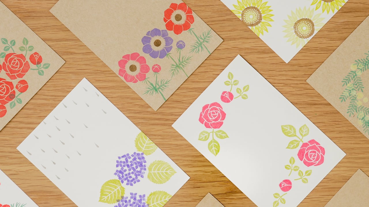 季節の花の消しゴムはんこで、暮らしをはなやかに彩ろう