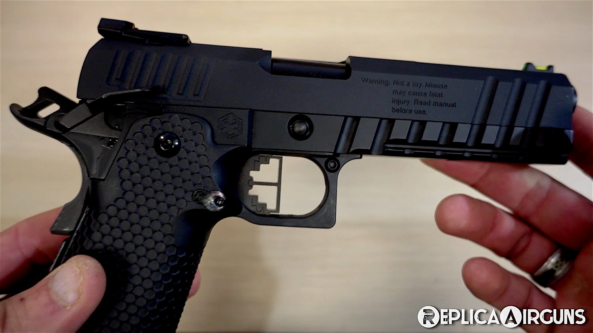 AW Custom Black Ace HX2003 Hi-Capa CO2 Blowback BB Pistol Table Top Review