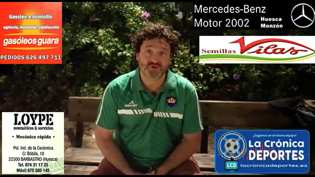 MIGUEL GARCÍA (Entrenador Biescas) UD Biescas 0-5 Deportivo Aragón / J 4 / 3ª División