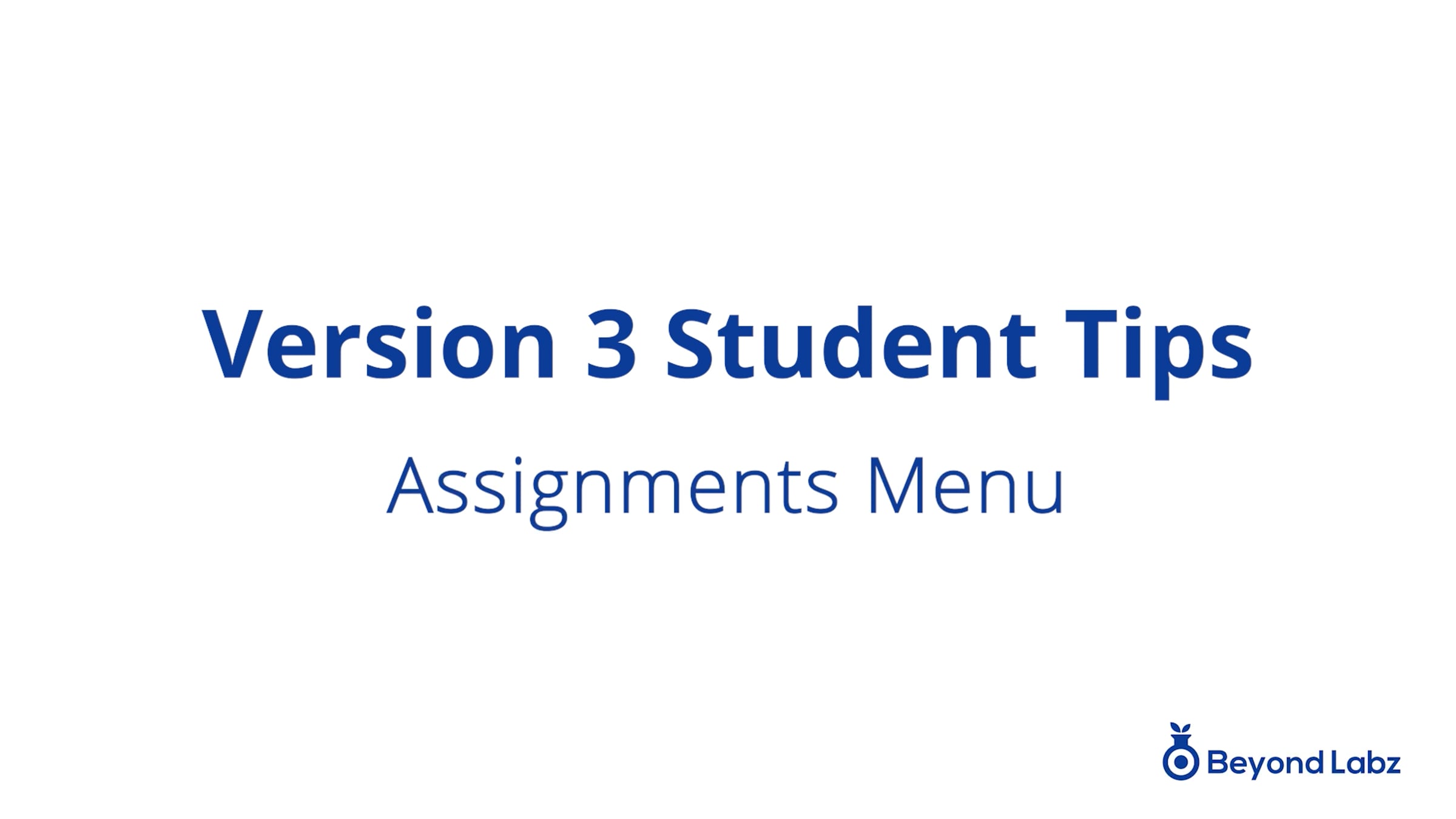 Student Guide - Assignments Menu.mp4