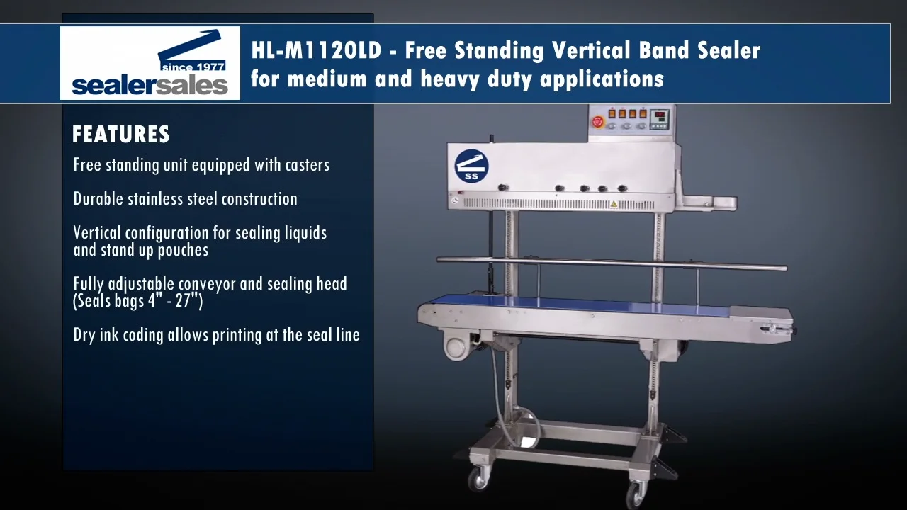 Vertical Band Sealer - Stand Up Pouch Sealer