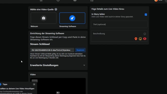 LIVES von privaten FB Gruppen in Stories teilen - was passiert?
