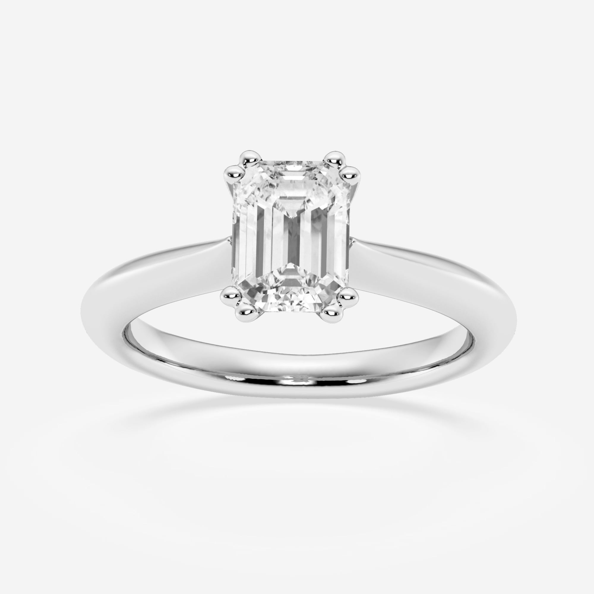product video for 1 1/2 ctw Emerald Lab Grown Diamond Double Prong Solitaire Engagement Ring