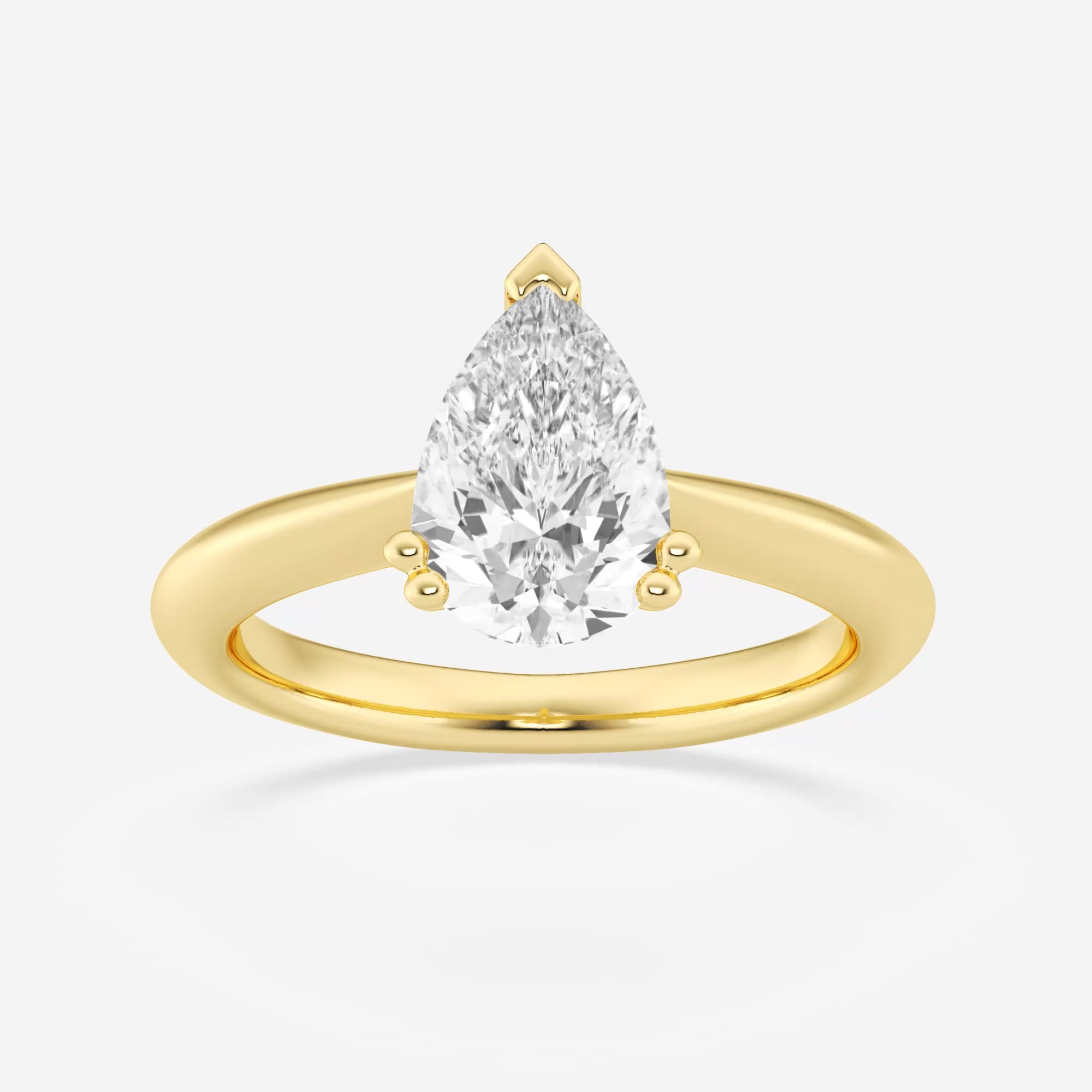product video for 2 ctw Pear Lab Grown Diamond Double Prong Low Profile Solitaire Engagement Ring