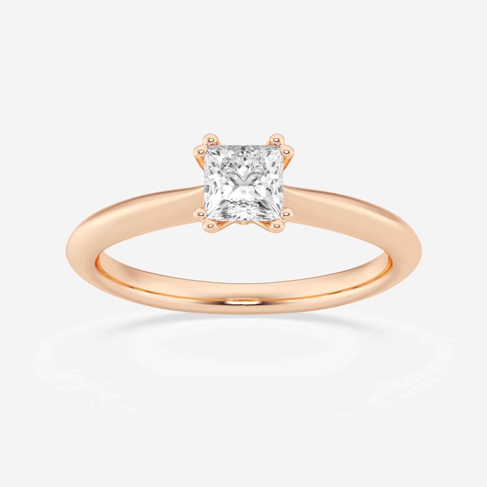 product video for 1/2 ctw Princess Lab Grown Diamond Double Prong Low Profile Solitaire Engagement Ring