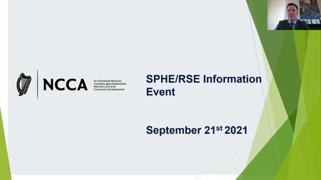 Information webinar with updates on developments in SPHE/RSE, September 2021
