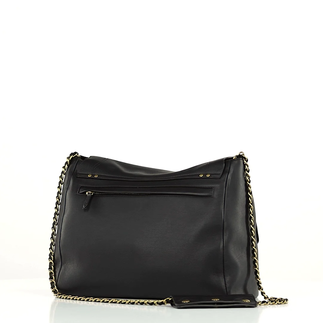 Lulu XL Croco Noir Cowskin – Jérôme Dreyfuss