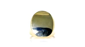 Italian 14kt Yellow Gold Oval Personalized Signet Ring