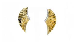 31 ct. t.w. Diamond Fan Earrings in 14kt Yellow Gold