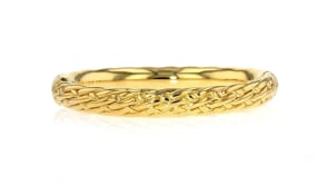 18kt Gold Over Sterling Basketweave Bangle Bracelet