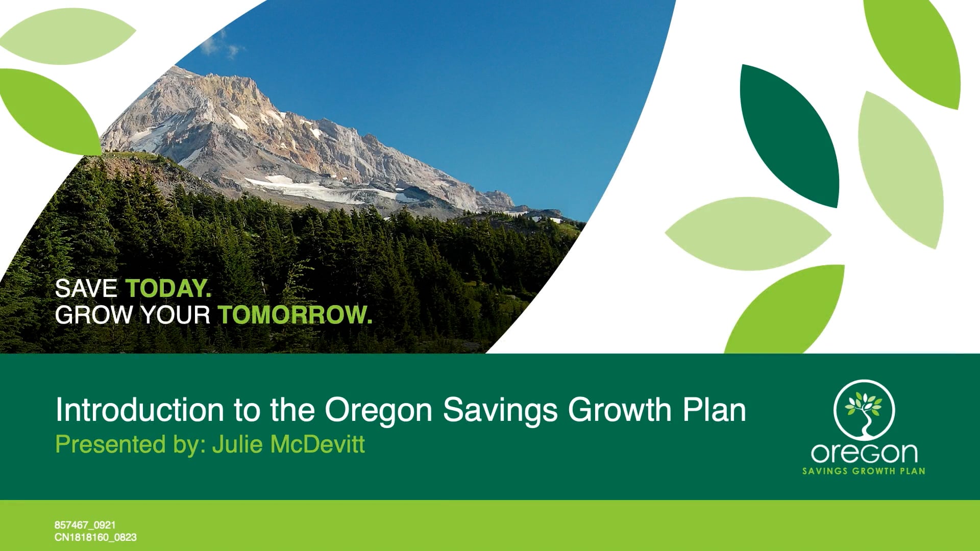 Introduction To The Oregon Savings Growth Plan workshop On Vimeo