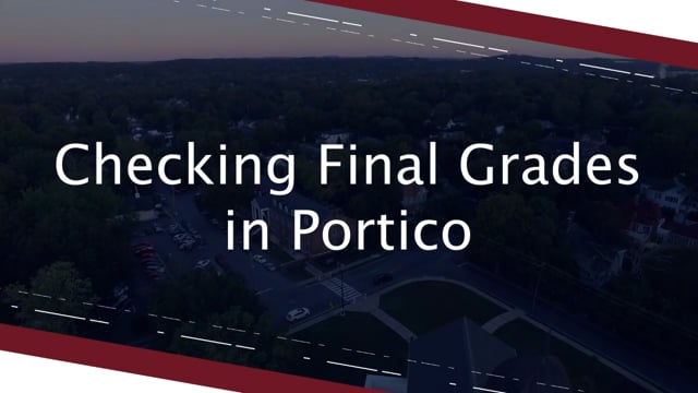 Checking Final Grades in Portico