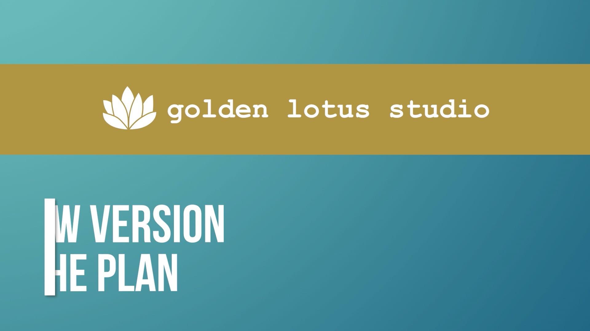 A New Version of the Plan on Vimeo