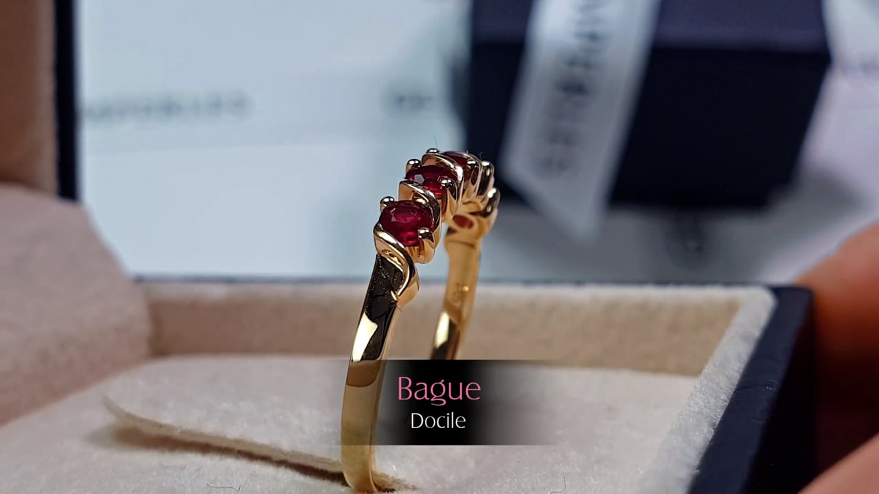 Bague Docile - Or Jaune & Rubis | Gemperles