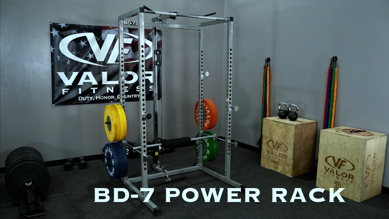 Valor Fitness BD-7, Power Rack with Lat Pulldown on Vimeo