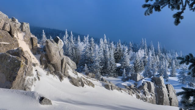4K Winter Sceneries of the Urals - Southern Urals, Russia