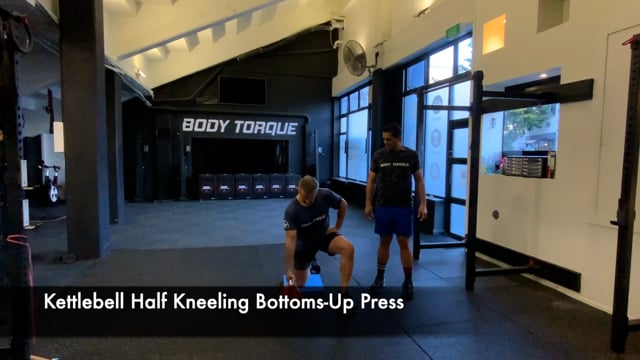 Kneeling discount kettlebell press