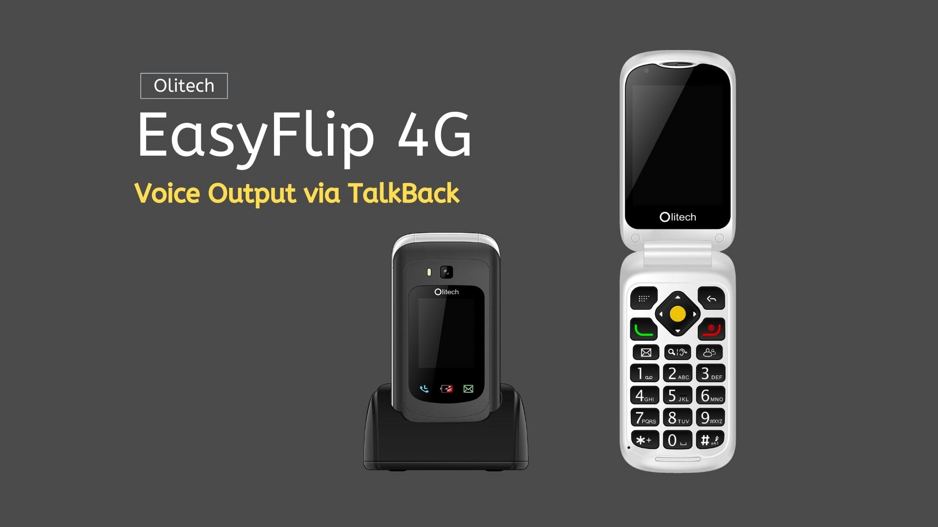 Olitech EasyFlip 4G - Voice Output via TalkBack