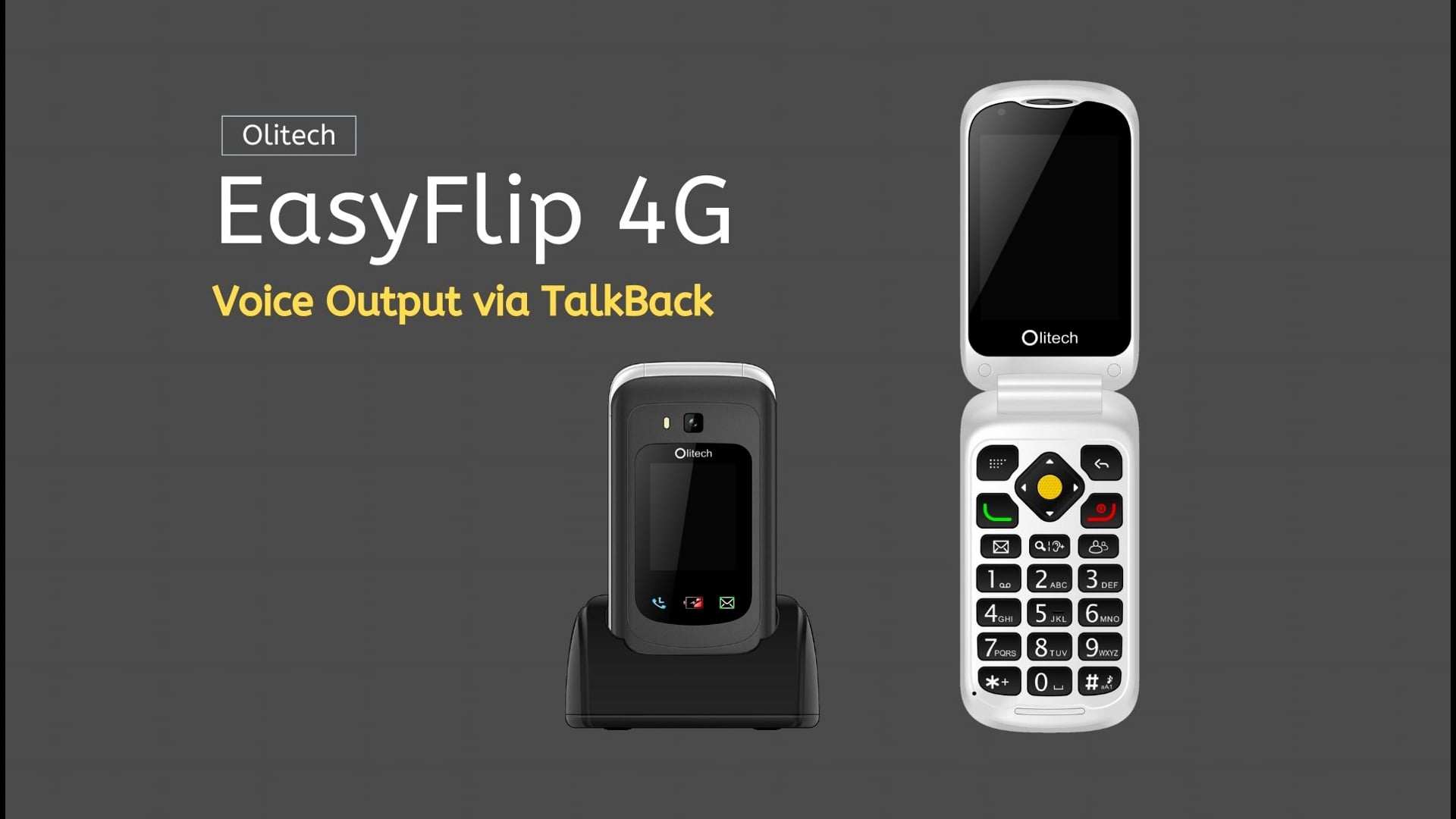 Olitech EasyFlip 4G - Voice Output via TalkBack