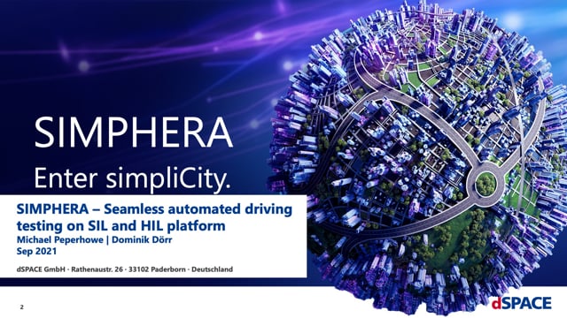 Seamless automated driving testing on SIL and HIL platform