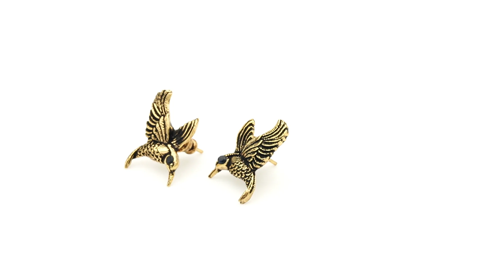 Orecchini Rettangolari Colibrì In Rame Fatto A Mano - Ipoallergenici, Leggeri, Regalo Unico Per Donne - 4
