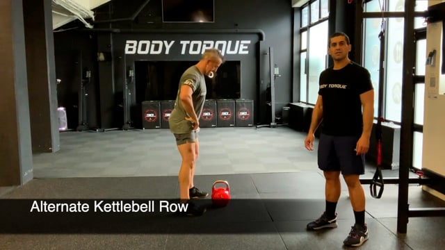 Alternate Kettlebell Row