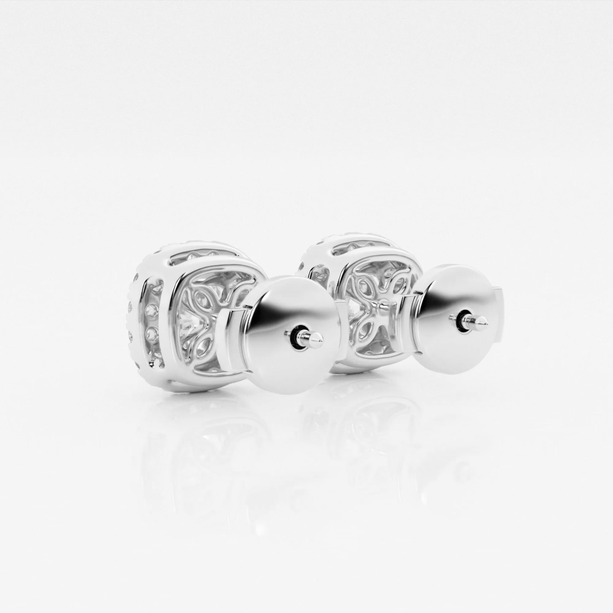product video for 1 3/4 ctw Cushion Lab Grown Diamond Halo Certified Stud Earrings