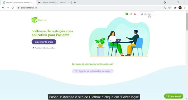Como o paciente redefine a senha para acessar o Dietbox? – Dietbox