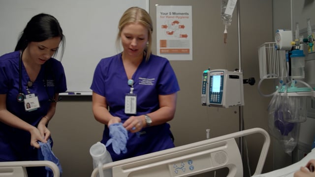 Button to play video: Nursing Simulation Labs