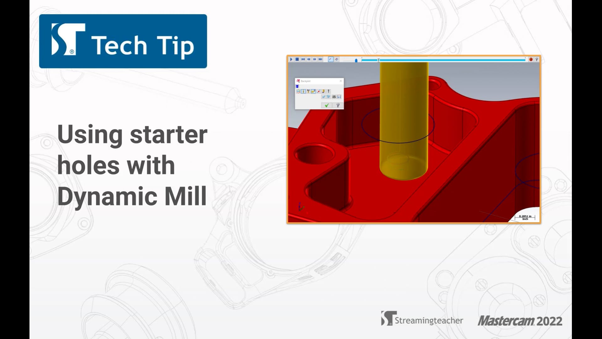 Using starter holes with Dynamic Mill