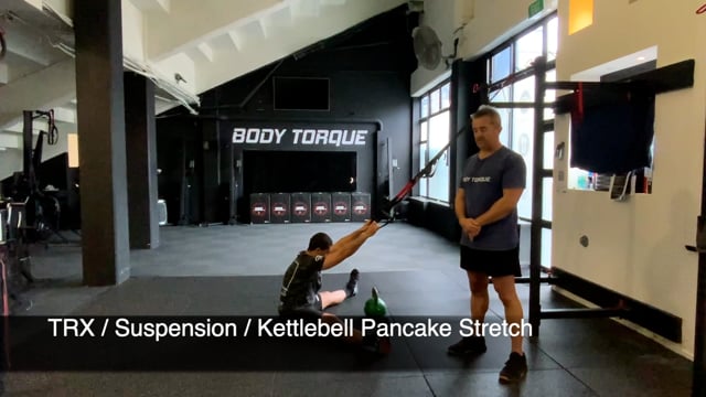 TRX Suspension Kettlebell Pancake Stretch