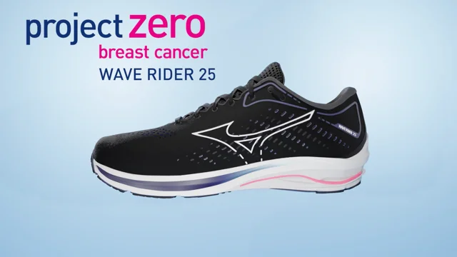 Mizuno Men's Wave Rider 25 Running Shoes, Neolime Ebony Misty Blue