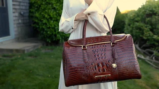 Alligator Brahmin Purse Long Bag Brown with Original Dust Bag