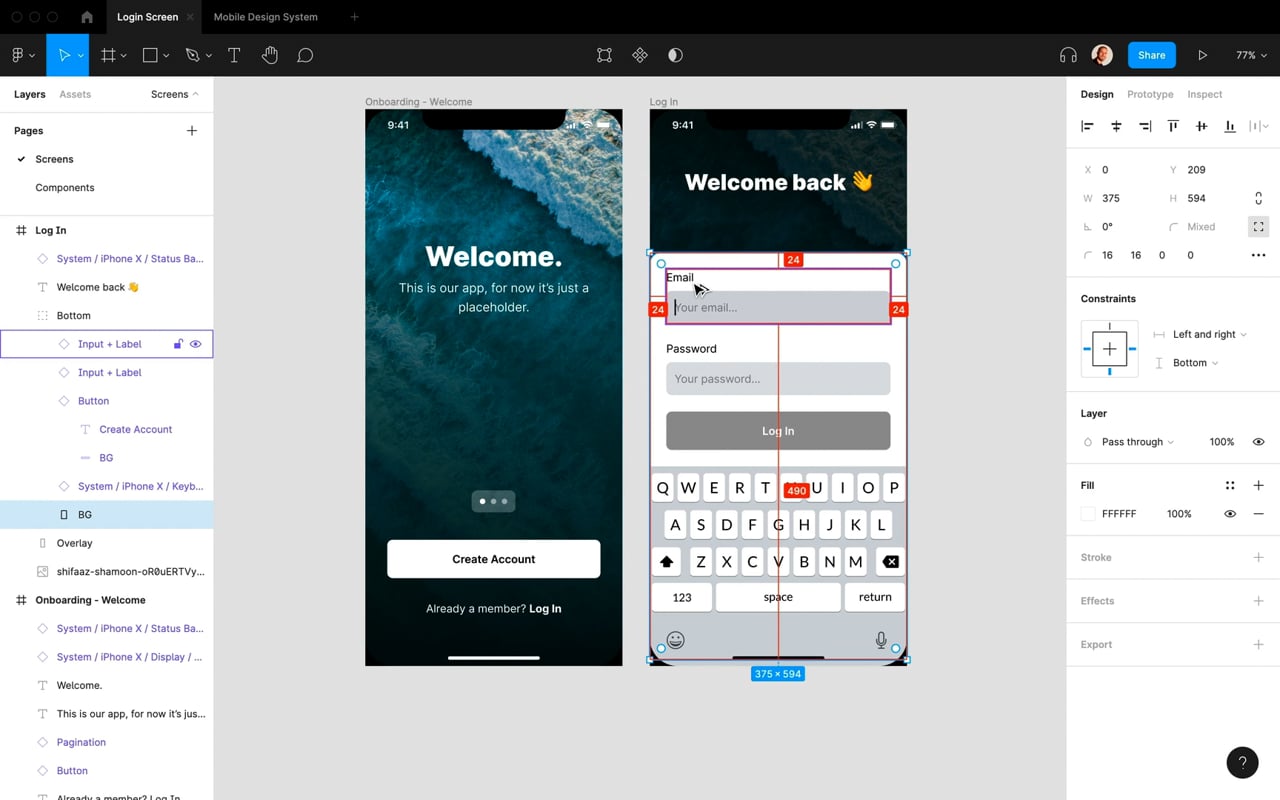 Login Screen