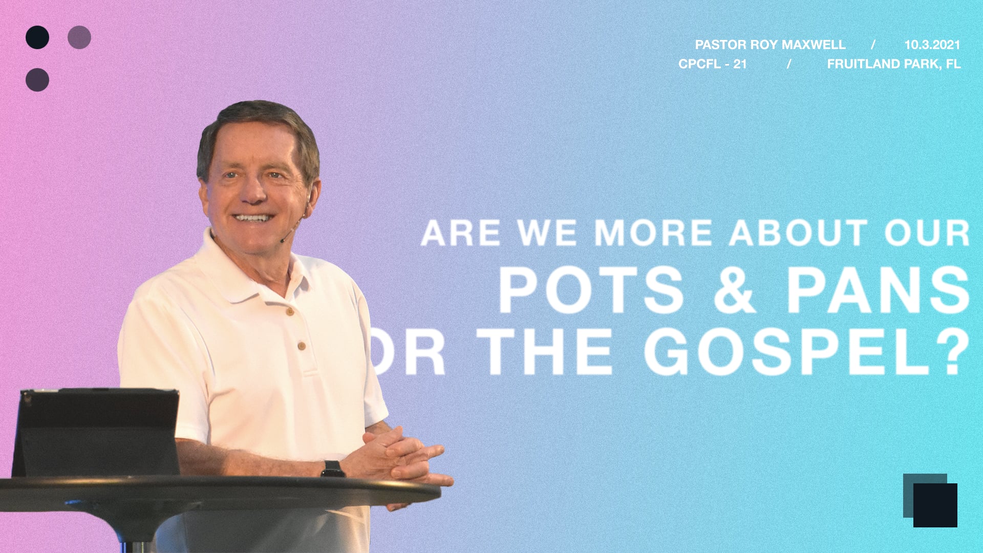 Pots and Pans or The Gospel?