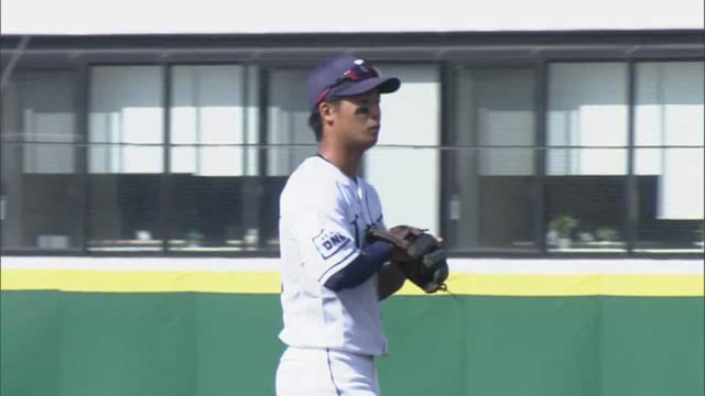 【ファーム】ライオンズ・綱島龍生 逆シングルで魅せるファインプレー!! 2021年10月3日 埼玉西武ライオンズ 対 読売ジャイアンツ(ファーム)