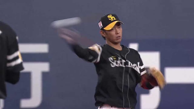 【7回裏】ホークス・今宮健太 逆シングルで華麗にさばく!! 2021年10月3日 オリックス・バファローズ 対 福岡ソフトバンクホークス