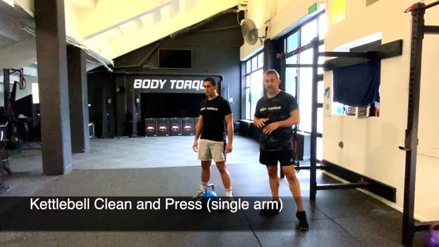 Kettlebell Clean and Press (single)