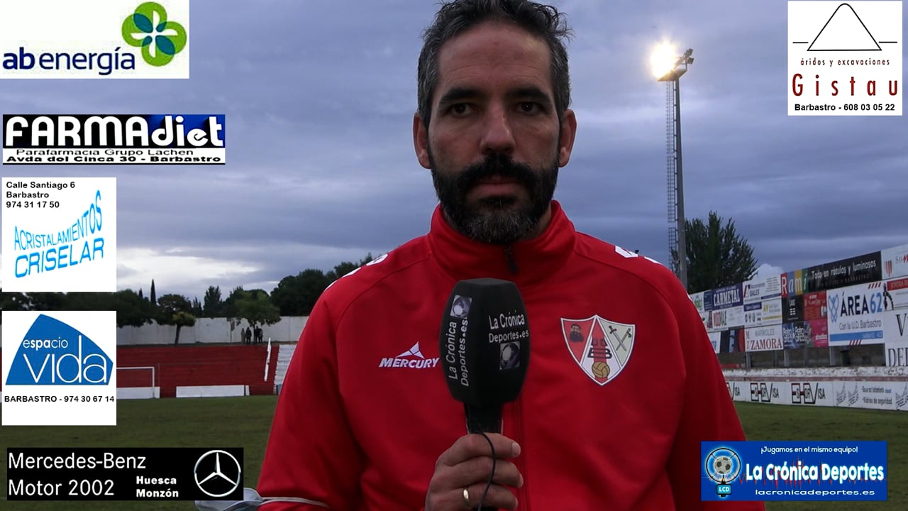 RICHI GIL (Entrenador Barbastro) UD Barbastro 1-0 CF Illueca / Jornada 5 / 3ª División